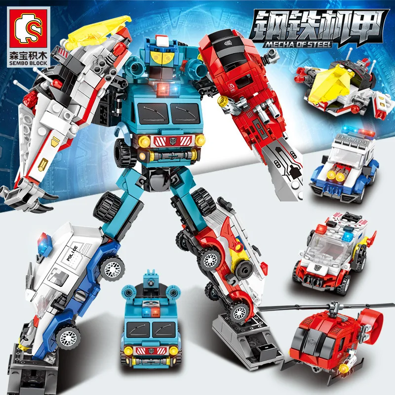 

Sambao 103249 стальной механический накопитель guardian boy собирает мелкие частицы строительные блоки игрушки для интегрированных роботов
