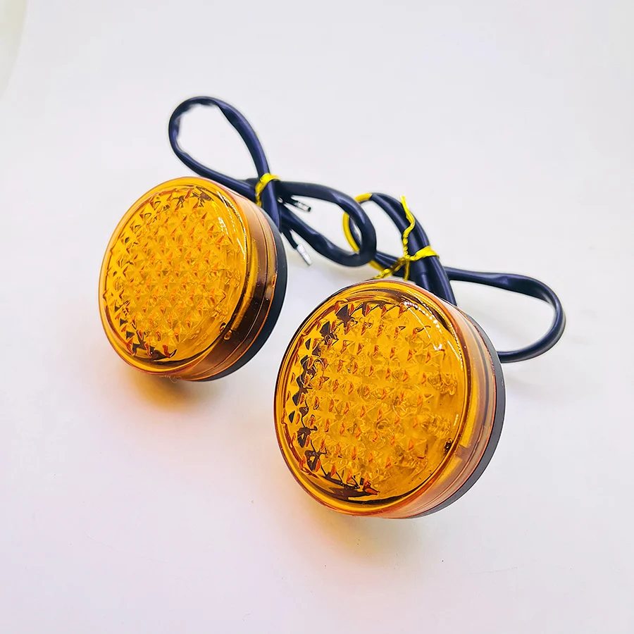 

1 пара светодиодных янтарных указателей поворота мотоцикла, универсальная лампа для скутера ATV для Harley Davidson Triumph Chopper Bobber