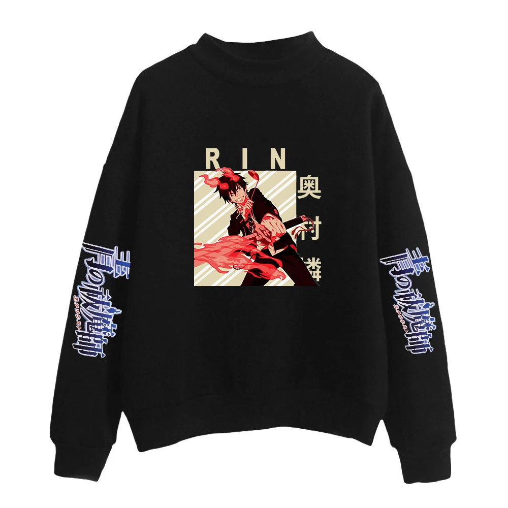 

Мужская одежда, синий экзорцист, спортивный костюм, унисекс, свитшот с высоким воротником, женская верхняя одежда, уличная одежда в стиле Ха...