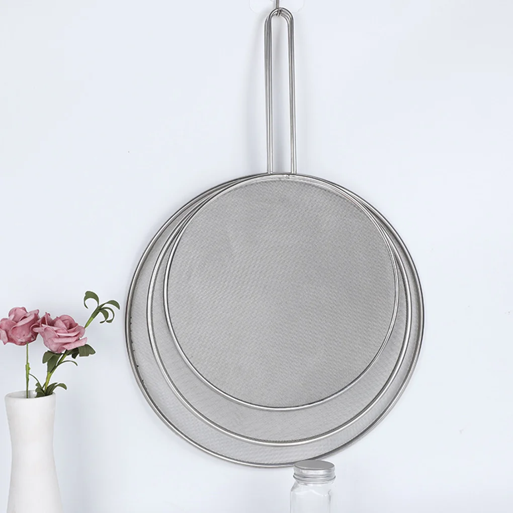 

Stainless Steel Splashproof Oil Net Stackable Replacement Anti-rust Nonslip Frying Cooking Mesh Tool Accessories