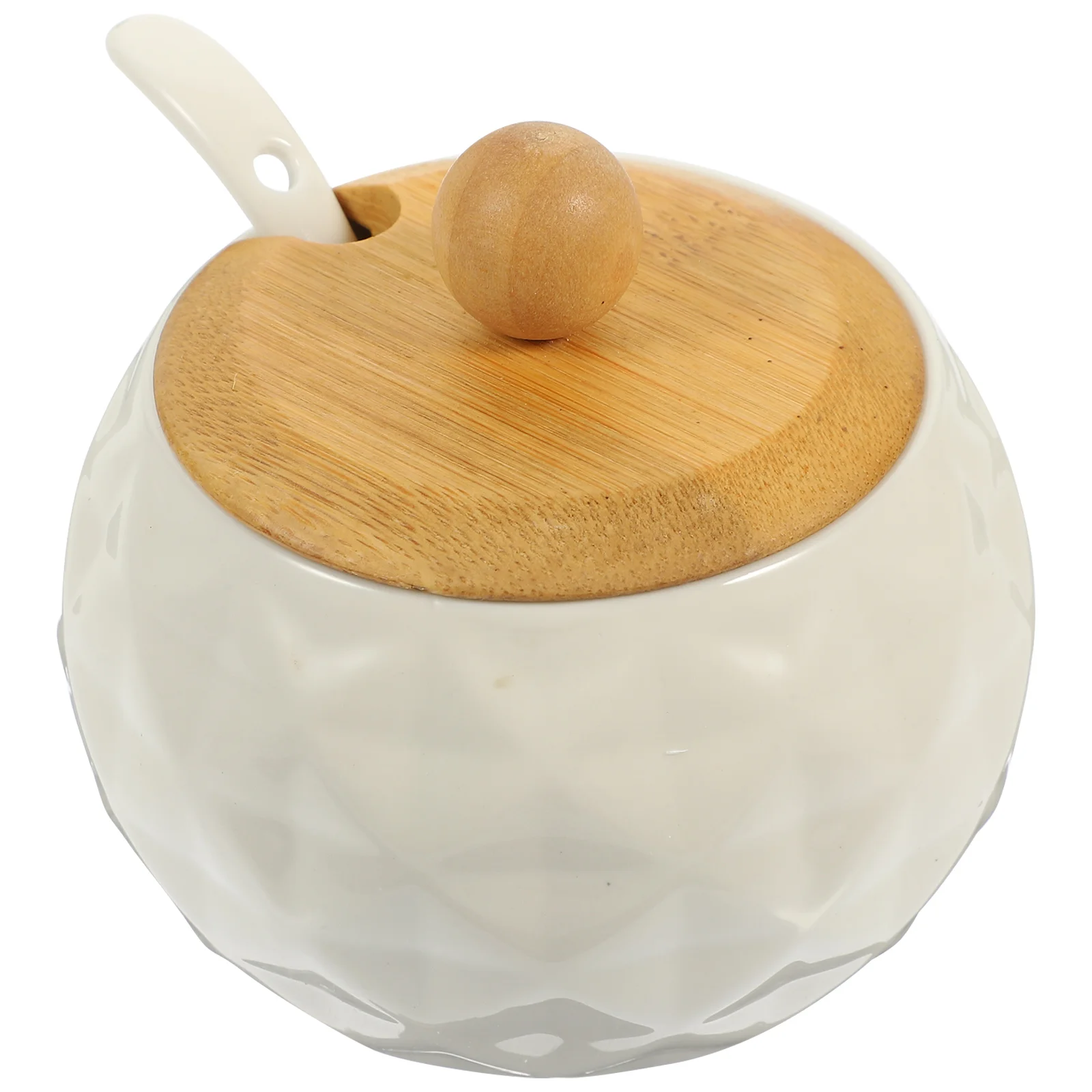 

Jar Condiment Container Ceramic Seasoning Pot Sugar Pepper Box Salt Kitchen Accessories Storage Porcelain Set Pots Spoon