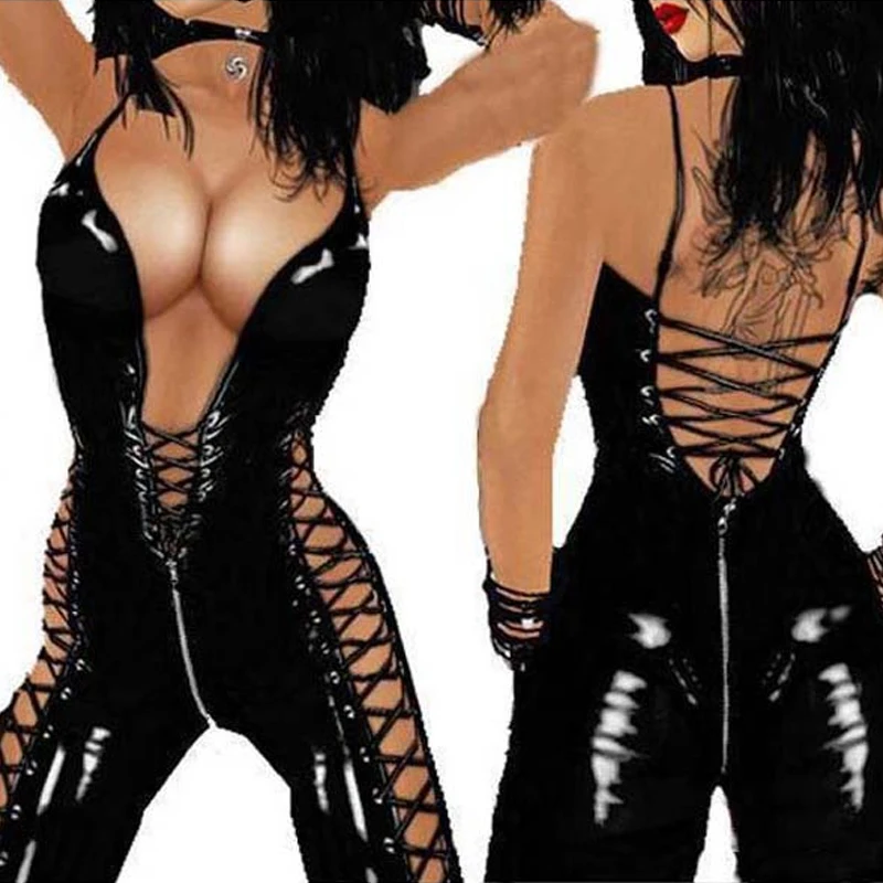 

Женское женское мини-платье из искусственной кожи