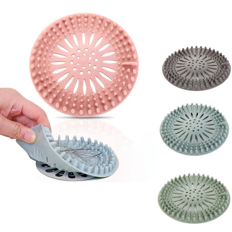 

Sink Filter Round Silicone Strainer Kitchen Sink Anti-blocking Filter Bathroom Shower Drain Hair Catcher Universal Sink Strainer