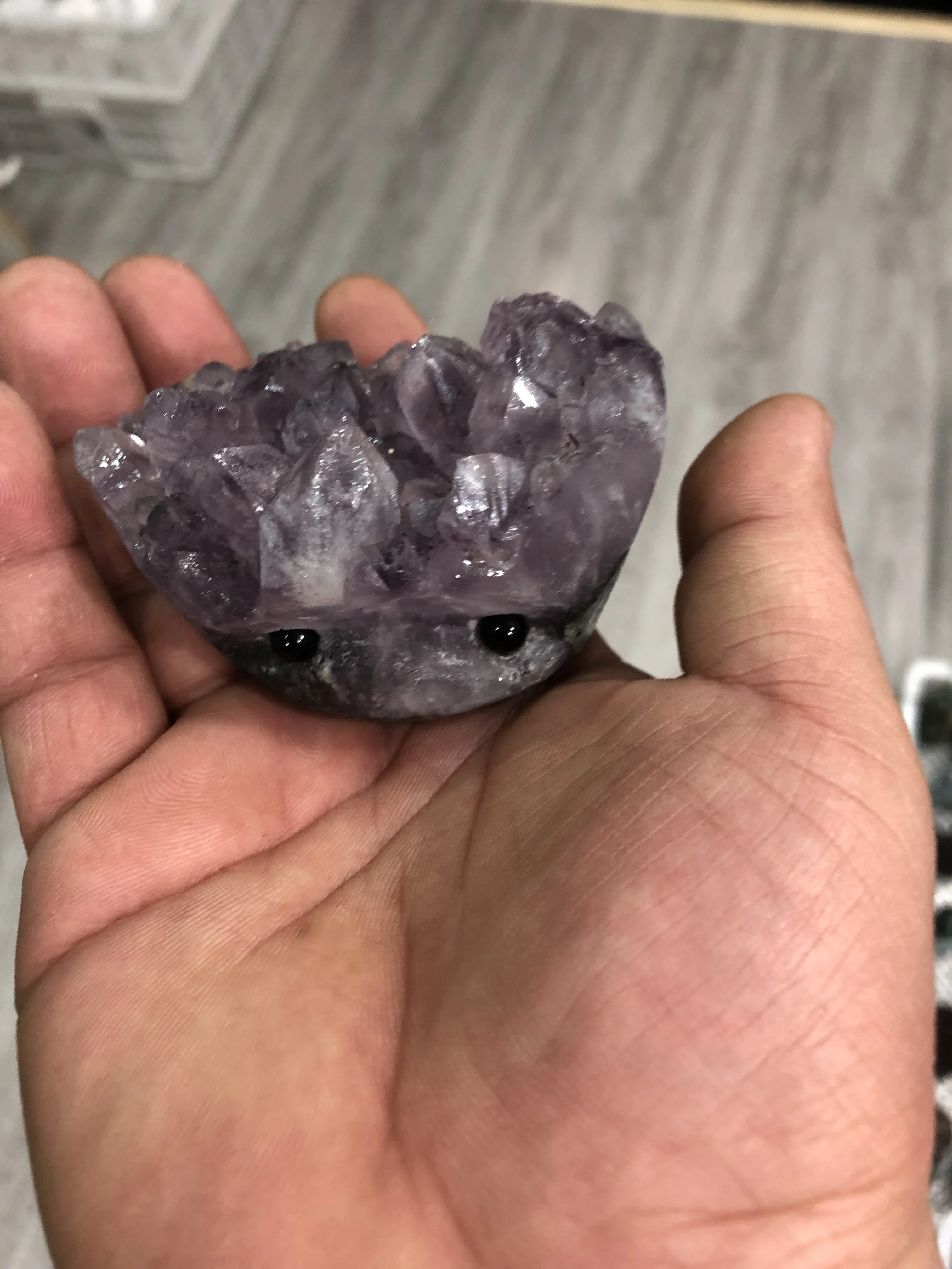 

Charms For Jewelry Making Natural Purple crystal Cluster Marvel Grove Man Groot Guardian Exquisite Shape High Collection Value