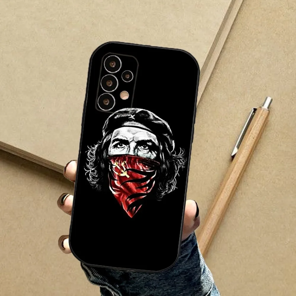 Фото Чехол для телефона Che Guevara Revolution для Samsung S24,23,23,22,30,21,10,9,Note20 Ultra,Lite,Ultra,5G,Plus,FE,черный мягкий чехол №5