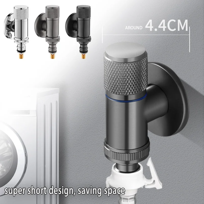 

Multi-function G1/2' G3/4' Faucet Brass One Into One Out Dual Control Washing Machine Tap Three-way Toilet Triangle Valve
