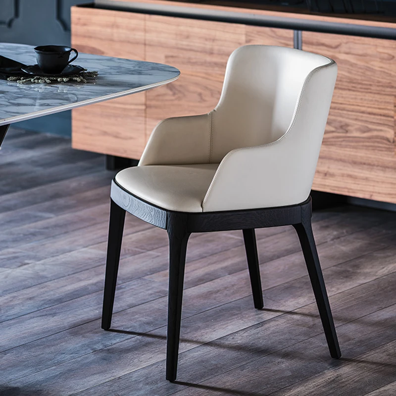 

Nordic ash wood dining chair modern minimalist restaurant home back chair small apartment bedroom lounge chair