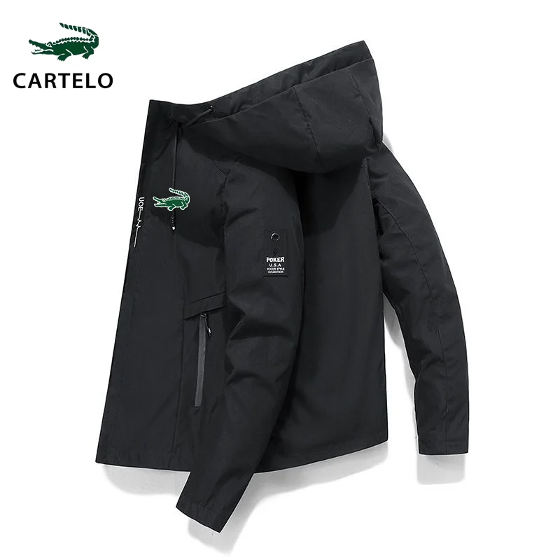 

CARTELO New Spring and Autumn Men's Windproof Zipper Jacket Casual High Quality Hooded Baseball Jacket Outdoor Sports Jacket
