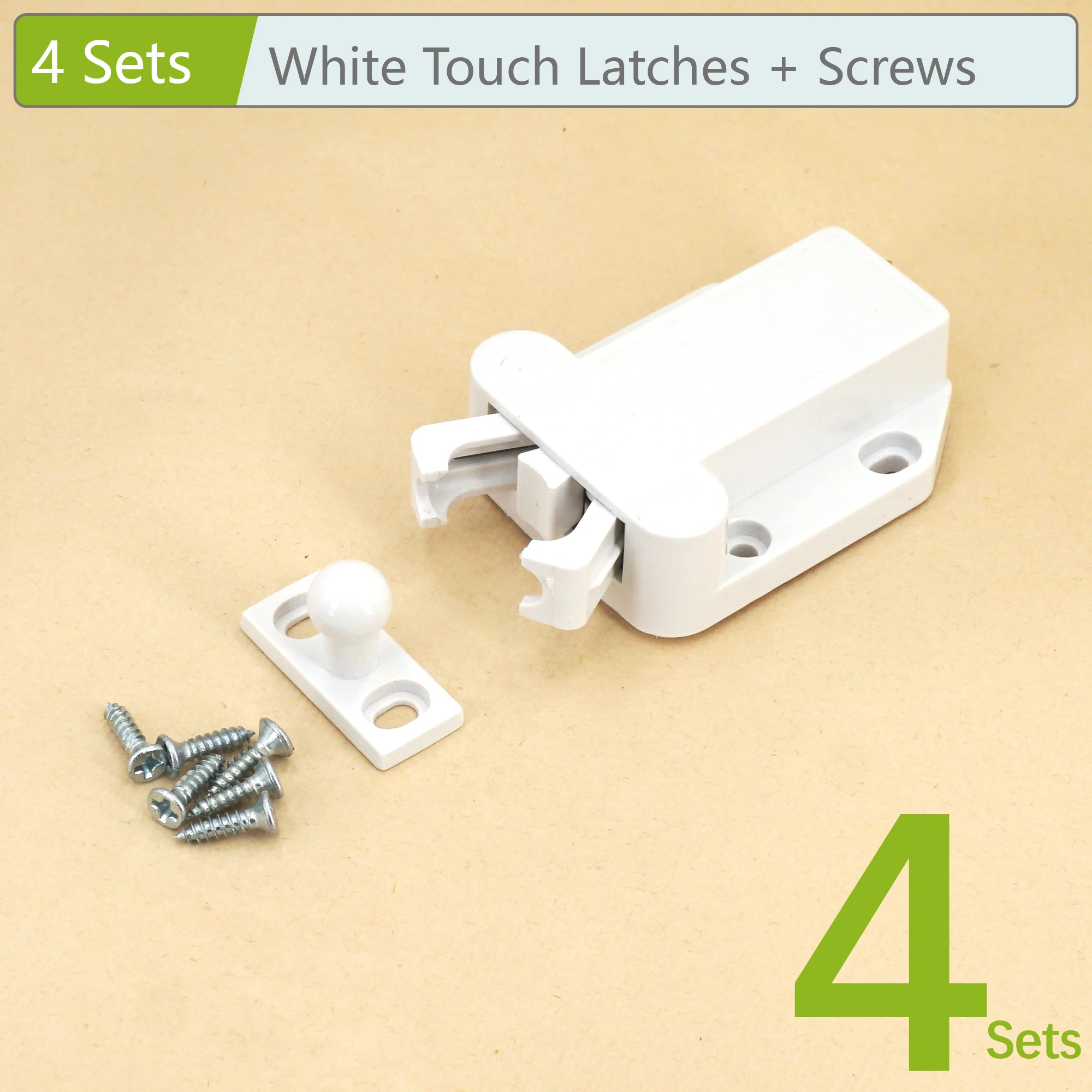 

2/4/8 комплектов, немагнитная сенсорная защелка, дверная защелка шкафа, защелка и защелка, аксессуар для мебельного шкафа, гардероба