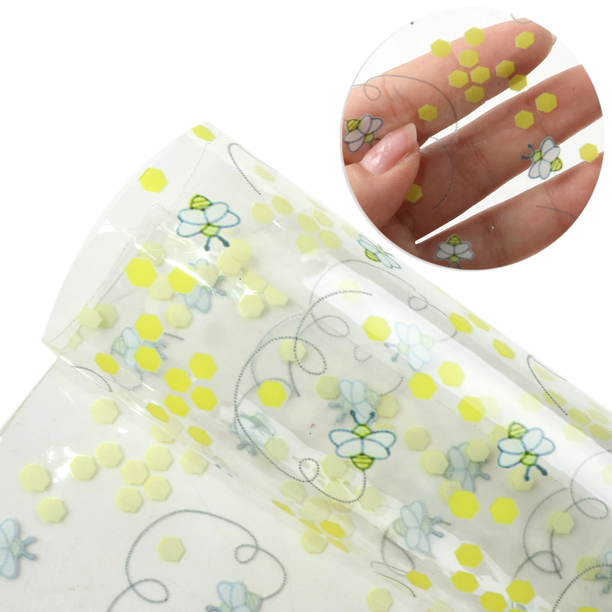 Прозрачная УФ Радужная Цветочная синтетическая искусственная кожа ткань Сделай