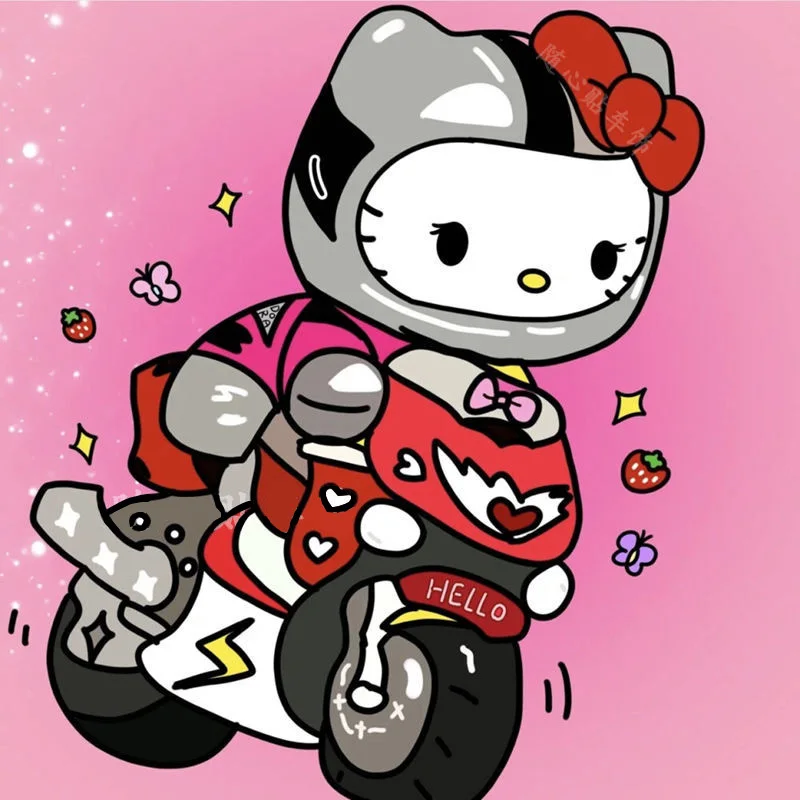 

Sanrio Hellokitty Car Sticker Cartoon Character Motorcycle Sticker Cute Personality Motorcycle Modification Decoration Sticker