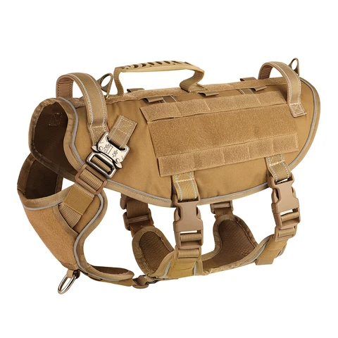 Военная Тактическая шлейка для собак, светоотражающий нейлоновый жилет для собак среднего и крупного размера, походные шлейки для питбуля