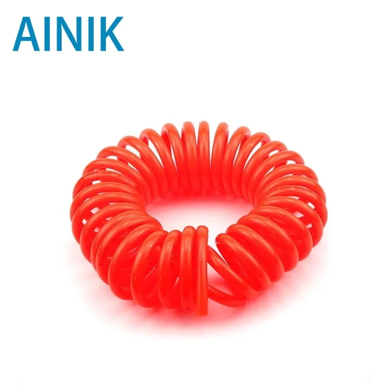 

Spring tube Imported PU spring tube 6*4 helical tube 8*5 air pressure hose 10*6.5 air duct 12*8 air duct 3/6/9 m 12M