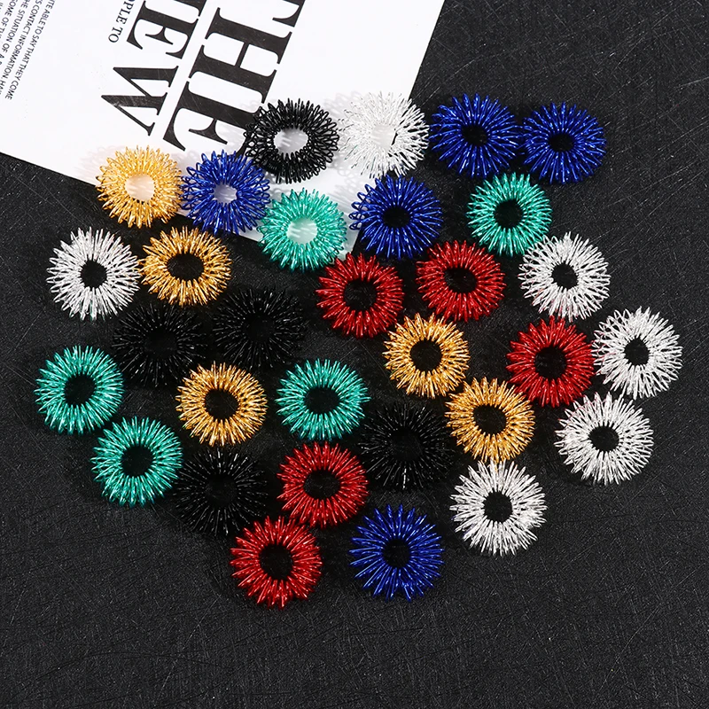 

5pcs/Set Stainless Steel Finger Massage Ring Health Care Acupuncture Ring Therapy Relax Hand Blood Circulation Pain Relief