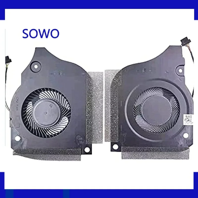 Сменный новый вентилятор охлаждения процессора и графического для Dell G5-5590 G7-7590