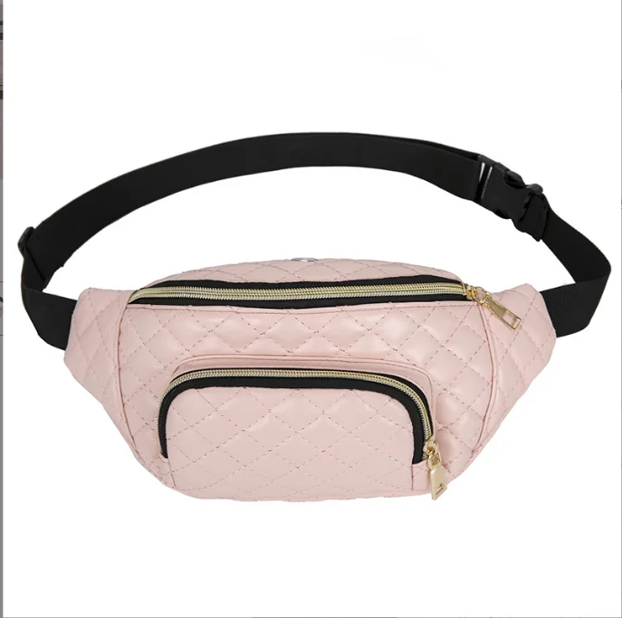 

2022 New PU Women Solid Color Fashion Waist Packs Female Phone Purses Ladies Chest Bags