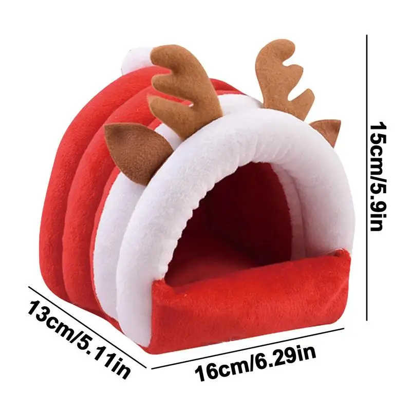Рождественский хомяк Мягкая теплая кровать Животное Мыши Зимнее теплое гнездо