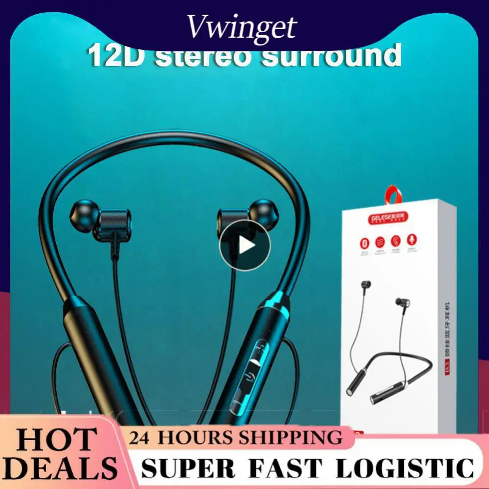 

Headphones Noise Reduction In-ear Earbuds With Microphone Magnetic Headset Wireless Headphones Sports Neckband