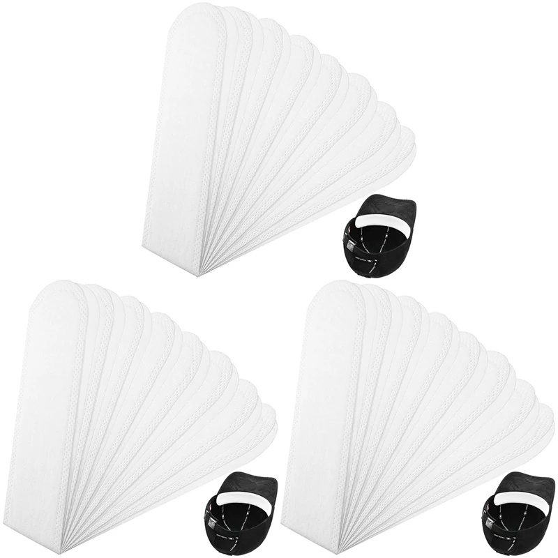 

90Pcs/Set Golf Hat Liner Cap Protection Insert Headband Sweatband Disposable Hat Liner Moisture Absorbing Sweat Pads