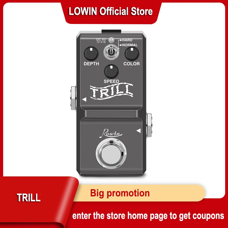 Rowin LN-327 Nano Trill педаль Tremolo для гитары аксессуары музыкальных инструментов | Спорт и