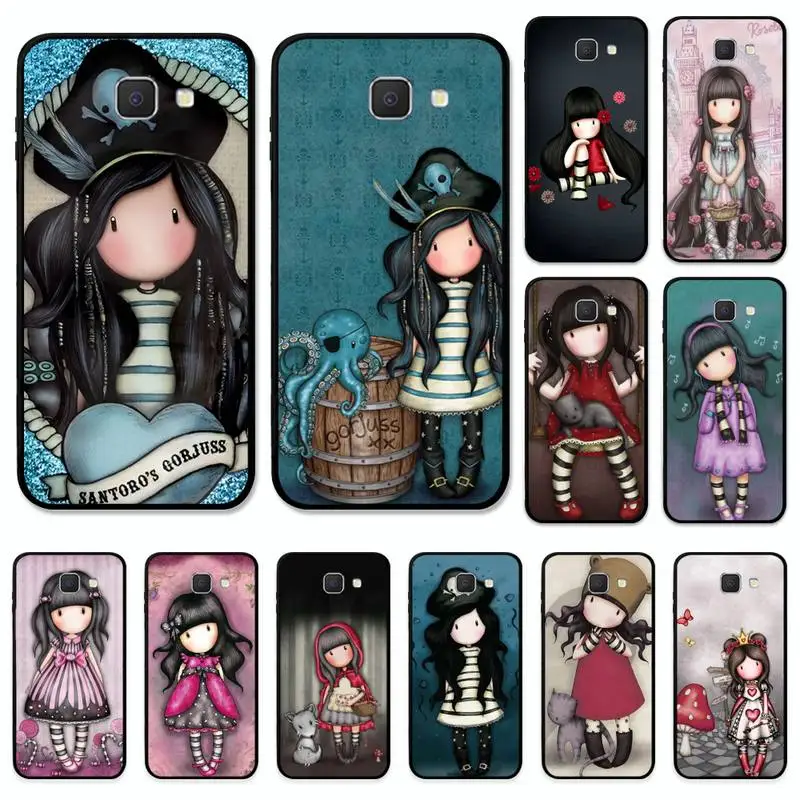 

Cute Girl Kid Art Illustration S-santoro Phone Case for Samsung J 2 3 4 5 6 7 8 prime plus 2018 2017 2016 core cover