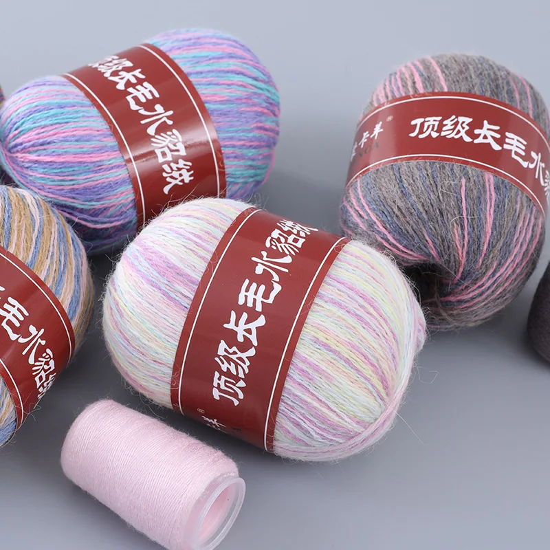 Горячая Распродажа Длинные шерстяные трикотажные изделия 50 + 20 граммов/мяч