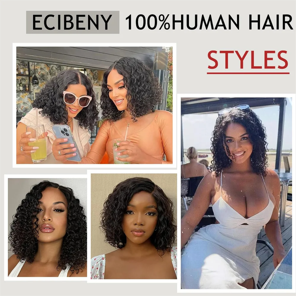 Бразильский короткий боб 13x4 кружевные фронтальные человеческие волосы глубокая