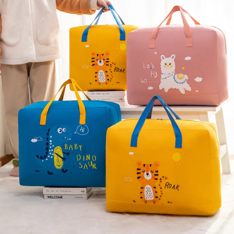 

Kindergarten Quilt Storage Bag Cute Home Children Loaded Luggage Moving Packing Bag Portable Clothing Organization Bag