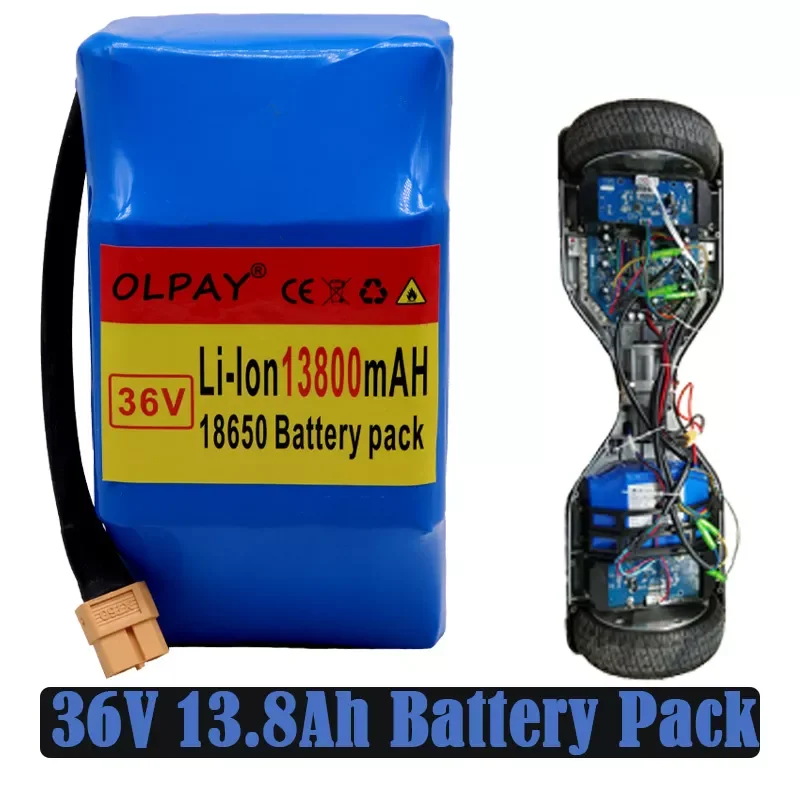 

2023New 100% NEW Original 10s2p 36V Li Ion Rechargeable Battery 13800 MAH 13.8Ah Single Cycle Voltage Hover Board Battery
