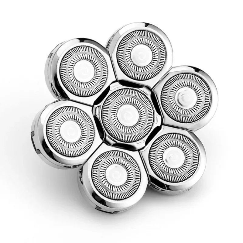 

Сменные лезвия для бритвы, 6/7 головок, Сменное лезвие для бороды, легкая установка, головка для ЛЫСЫХ и лицевых поверхностей