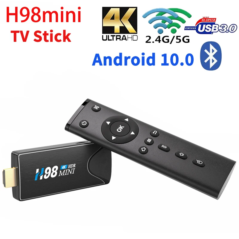 Смарт ТВ-приставка Fire TV Stick Android 10 H98 mini 2G 8GB 3D видео 2 4G внешний ресивер BT4.0 4K