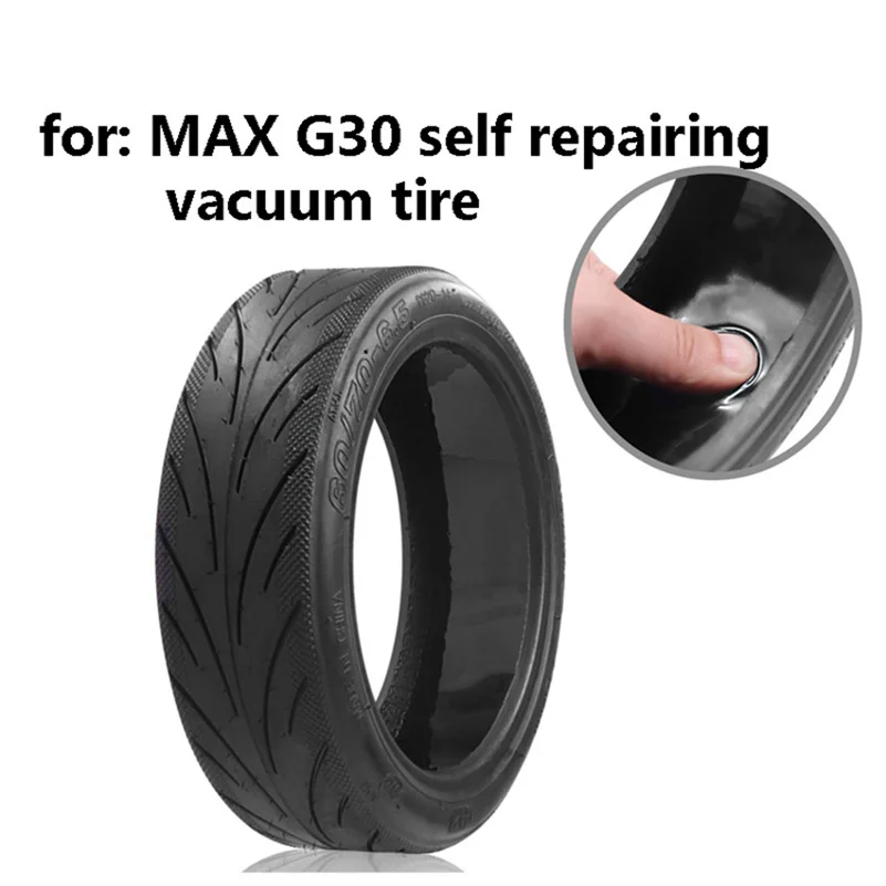 

For Ninebot Max G30 60/70-6.5 Black Vacuum Tire Tubeless Ninebot Max G30 Tubeless Tire Rubber Front Rear Tires Scooter