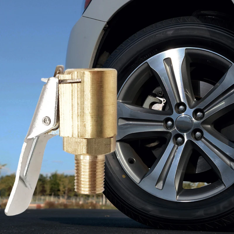 

Car Air Pump Thread Nozzle Adapter Truck Tire Inflator Head Valve Clip Connector