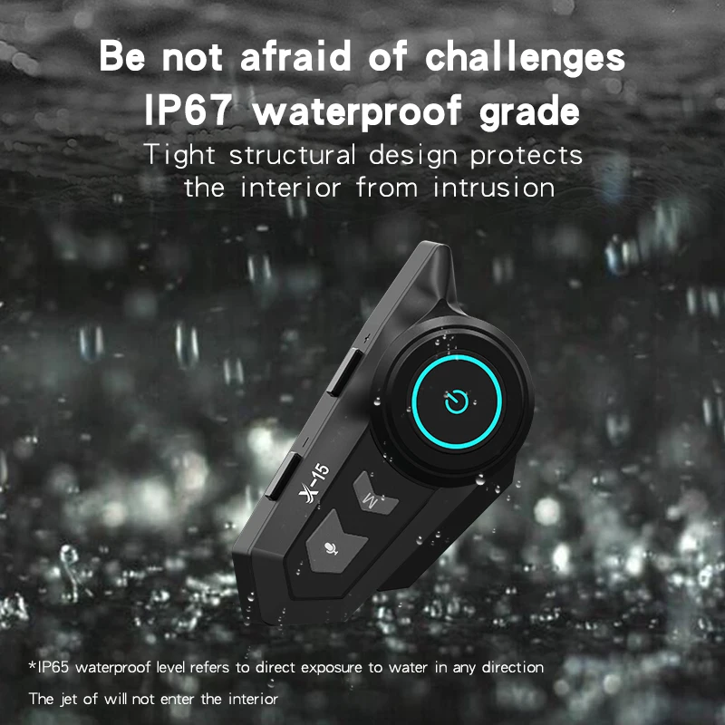 Фото Мотоциклетная гарнитура X15 pro, 600 м, Bluetooth, IP67, 1200 мА · ч №4