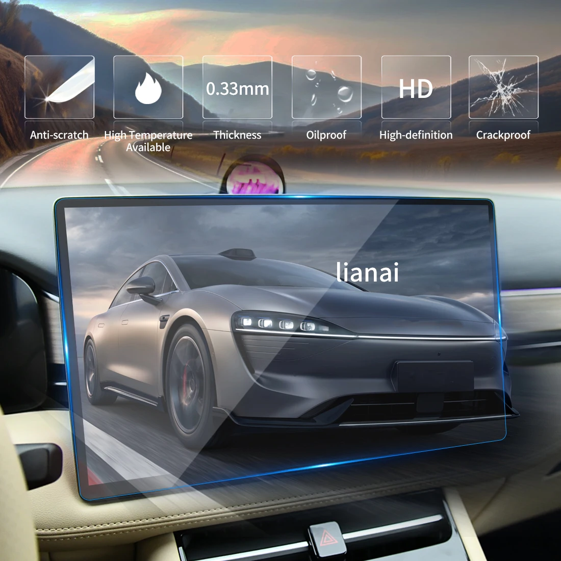 Защитная пленка для экрана Carplay защитная из закаленного стекла навигатор