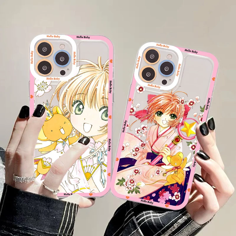 

Card Captor Sakuras Anime Phone Case For iPhone 14 13 12 11 Pro Max Mini X Xs XR 6 7 8 Plus SE 2020 Transparent Case