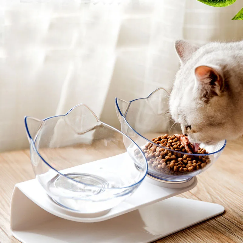 

Non-slip Cat Bowl Double Bowls with Raised Stand Pet Food Water Bowls for Cats Dogs Feeders Food Bowls Cats Products for Pets