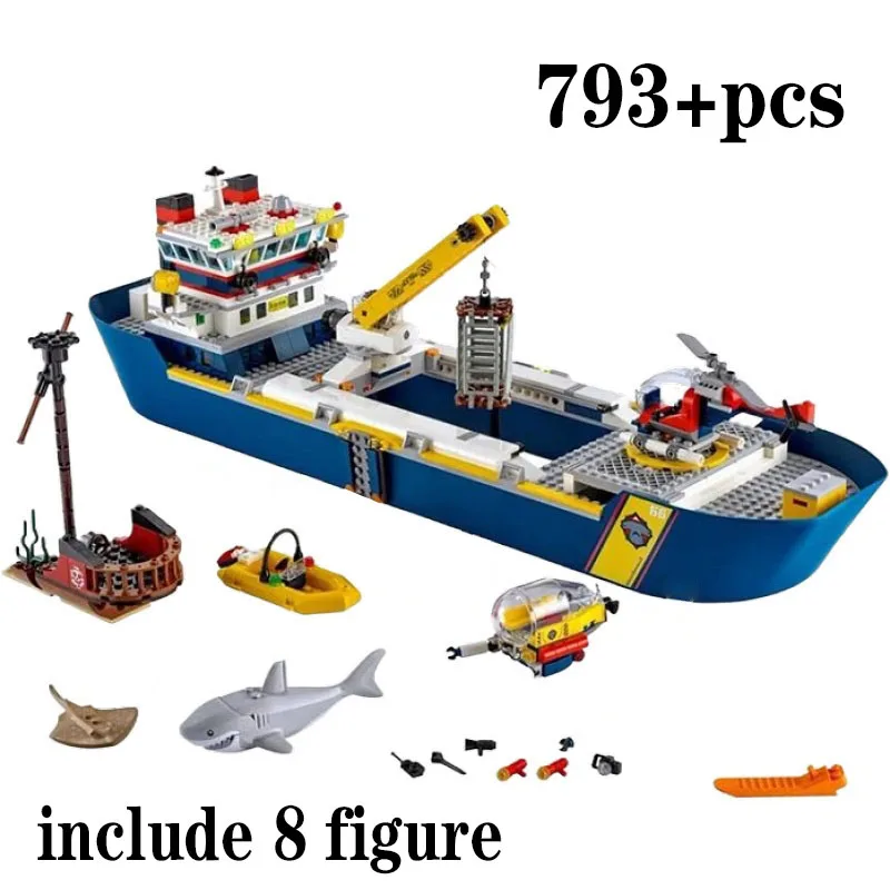 

793 шт., Детский конструктор «Морская разведка»