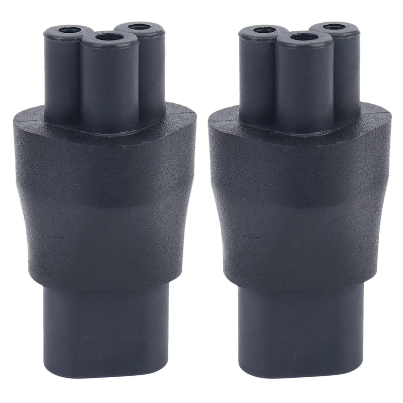

New 2X IEC 320 C5 3-Pin Female To C8 2-Pin Male Plug Converter Power Supply Adapter