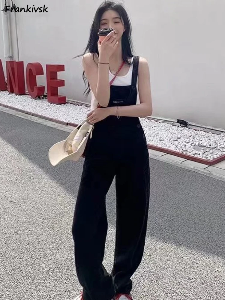 Комбинезоны женские в корейском стиле свободные осенние новые универсальные