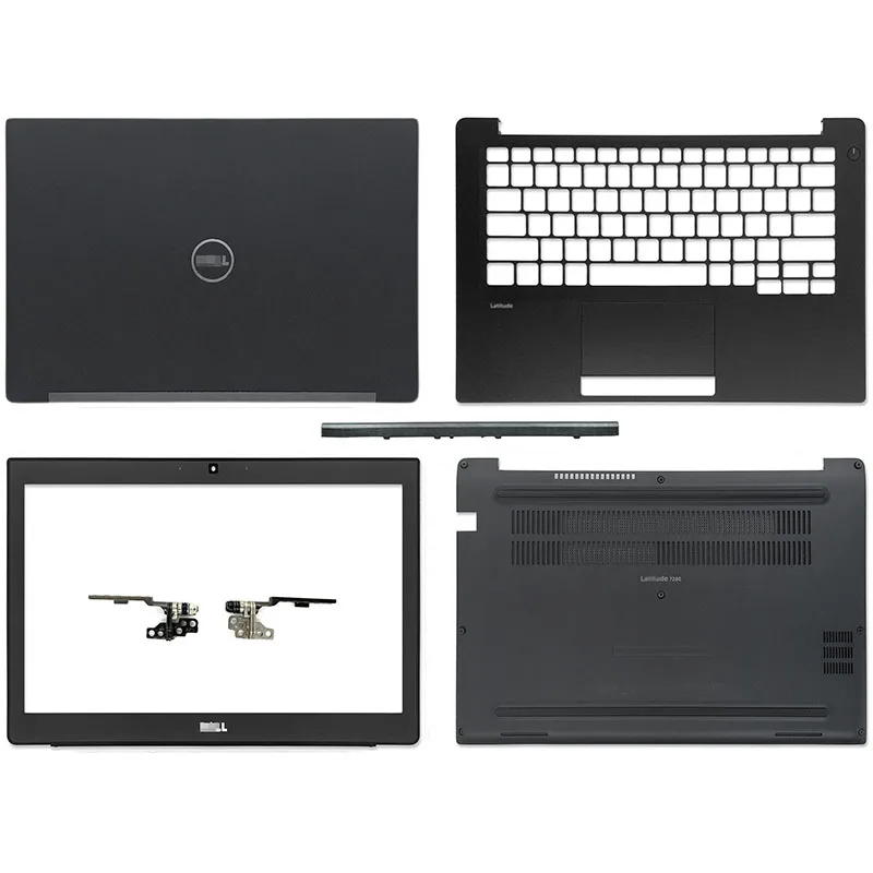 

NEW For Dell Latitude E7280 Series Laptop LCD Back Cover Front Bezel Hinges Palmrest Bottom Case Hinge Cover A B C D Cover