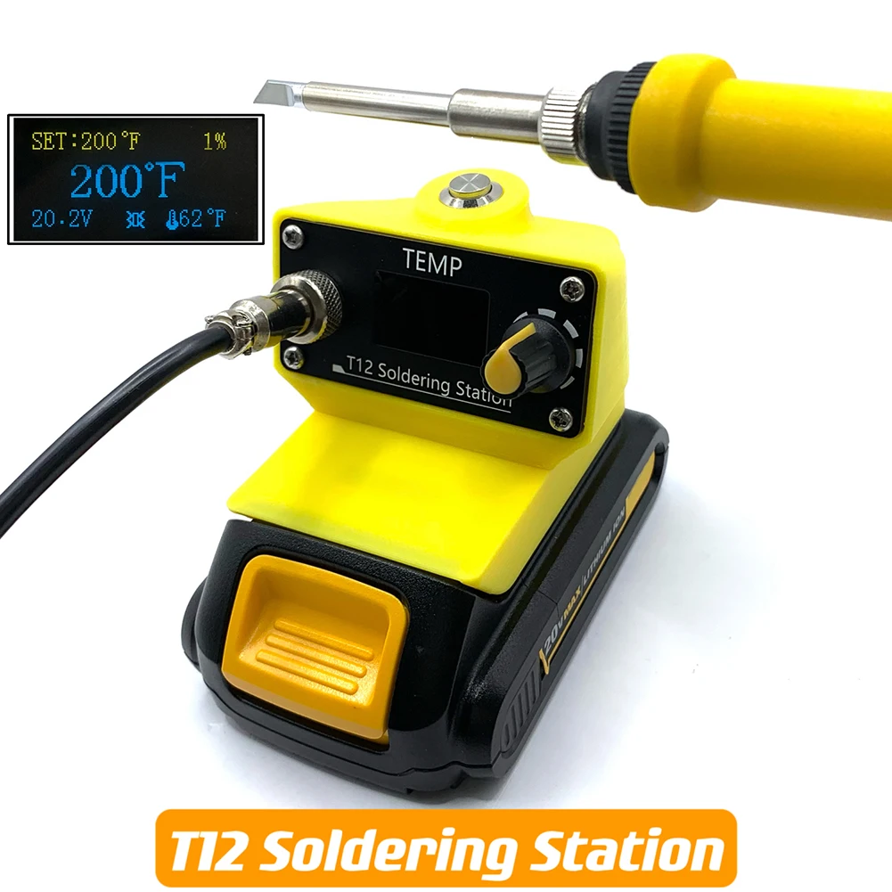 

Cordless Desktop Soldering Station 70 W Digital Li-ion Battery Solder Iron Station Kit Adjustable Temperature for 18/20V Battery
