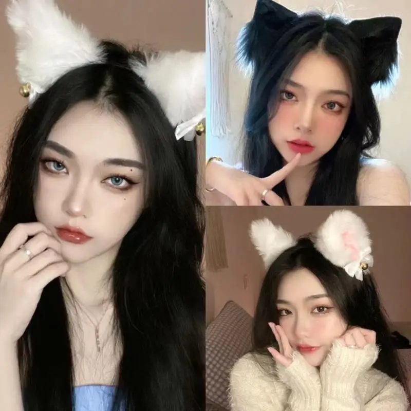 Купи Cosplay Cute Cat Fox Fur Ear Hair Hoops Night Party Anime Lolita Hairband Fur Headbands Clip Girl Hair Accessories Ear Hair Band за 190 рублей в магазине AliExpress