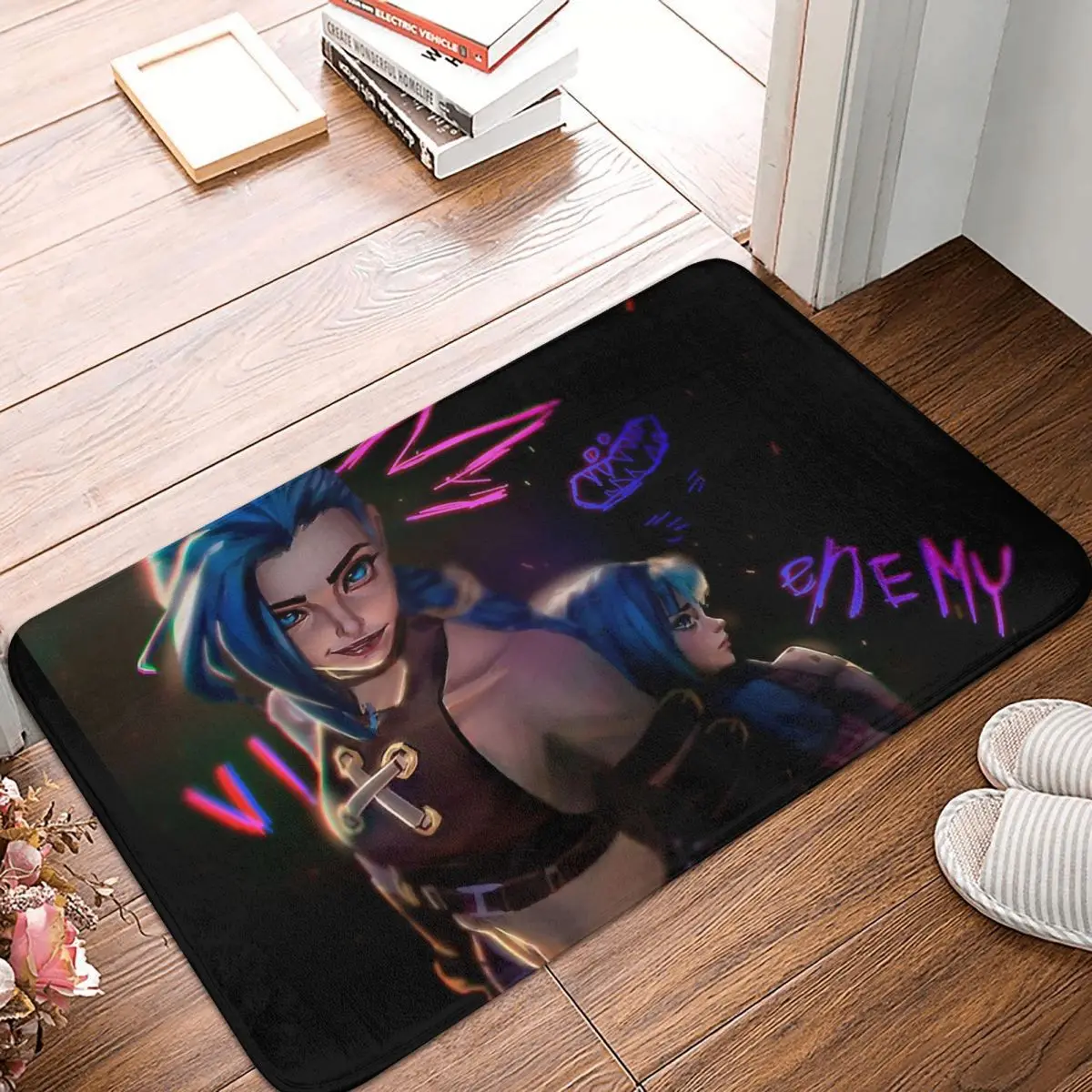 

Arcane League of Legends Non-slip Doormat Jinx Team Living Room Kitchen Mat Welcome Carpet Indoor Pattern Decor