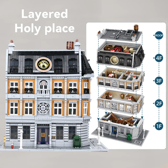 Panlos® 613001 Sanctum Sanctorum inkl. Beleuchtung "Dr. Strange" MOC 4