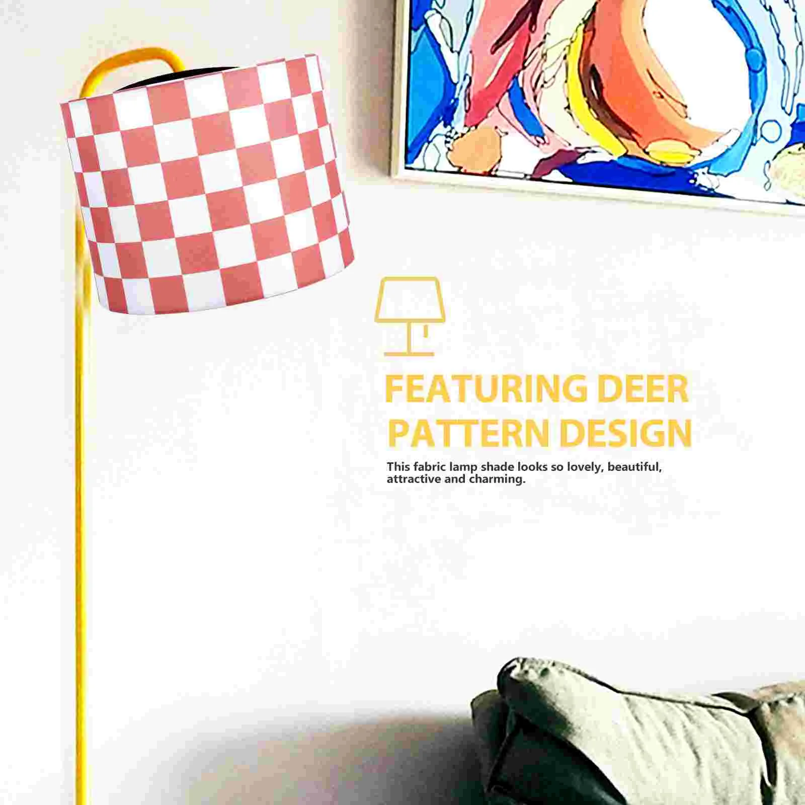 Абажур барабанная тканевая крышка декоративные лампочки сменный стол большие