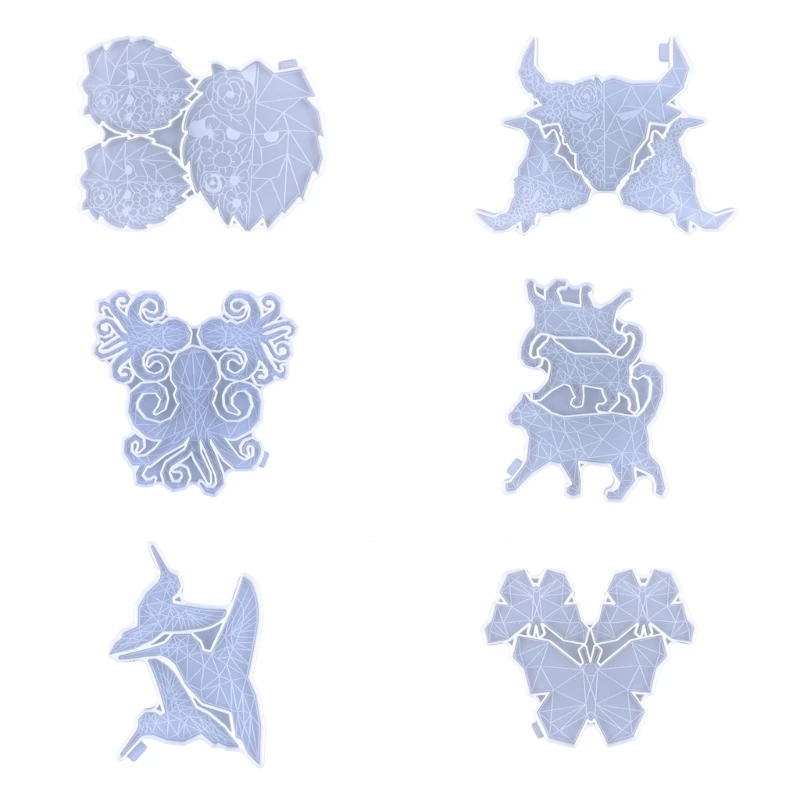 

Подставки MXME, силиконовая форма для смолы, формы для литья под эпоксидную смолу в виде животных для украшения стен