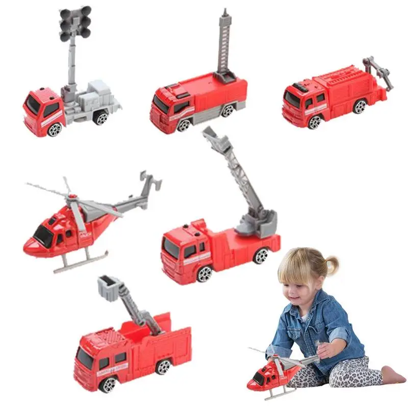 

6 шт., детские игрушечные машинки, в масштабе 1:64