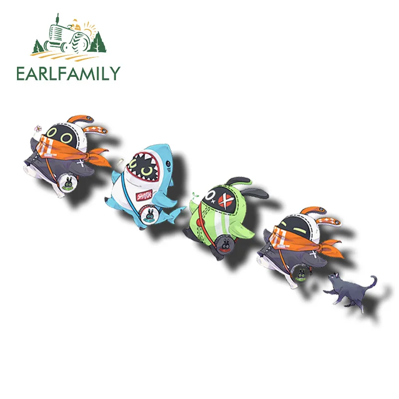 

EARLFAMILY 13 см x 3,2 см Eous Zenless Zone Zero автомобильные наклейки Chibi аниме беговые окна наклейка на багажник холодильник милое украшение