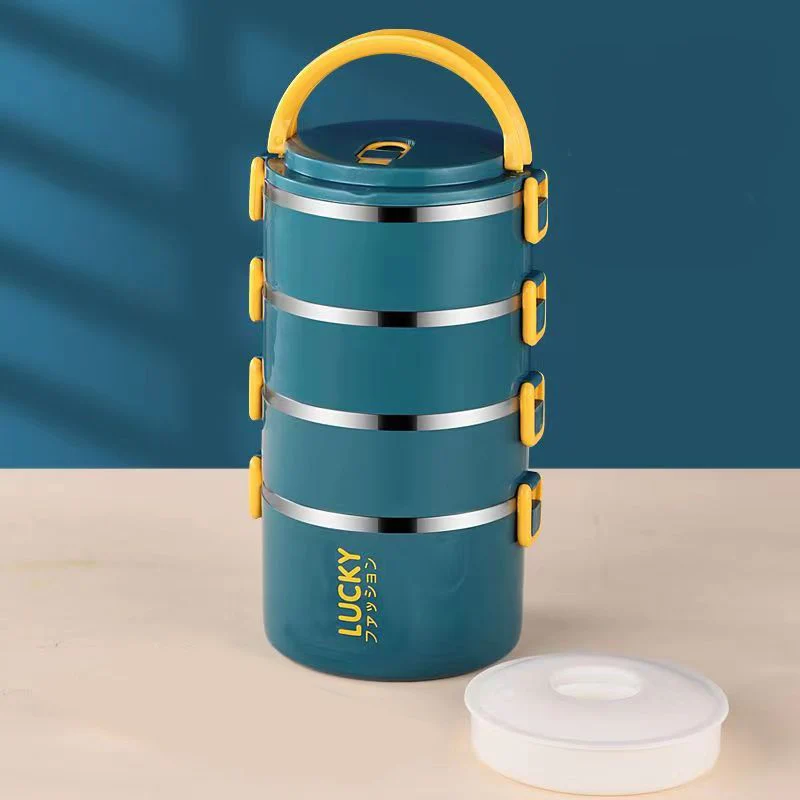 

Бенто-контейнер из нержавеющей стали, 1-4 секции, мультяшный рисунок